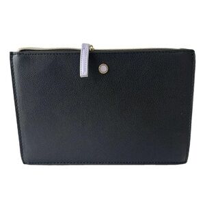 Bulgari Black Vegan Leather clutch